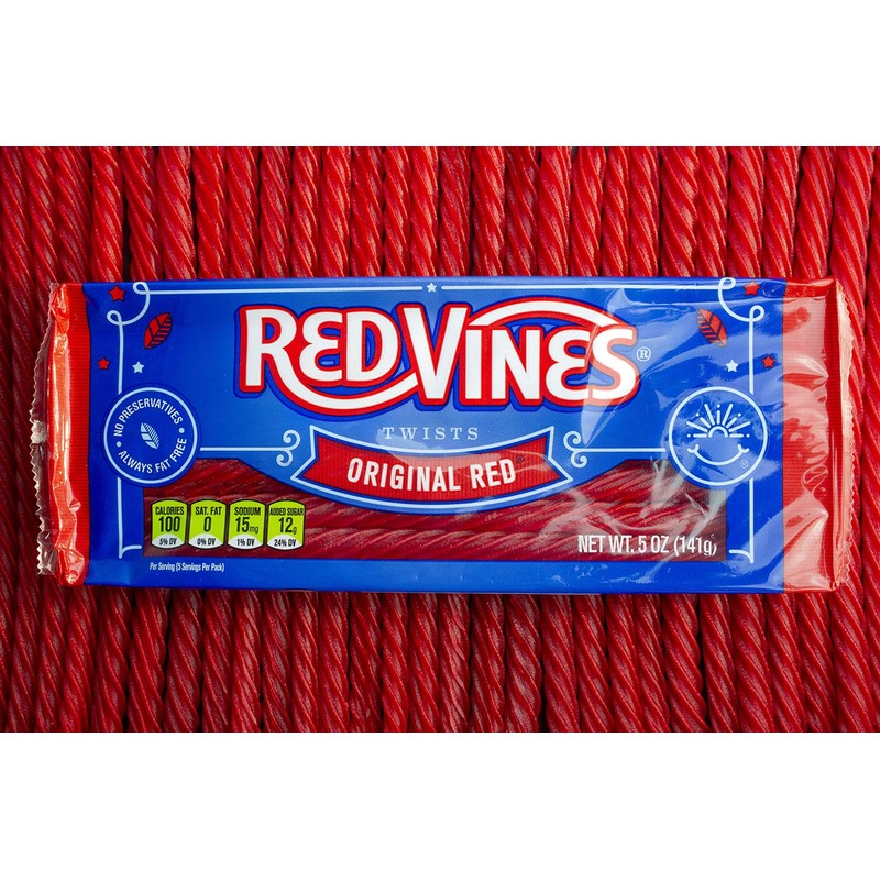 Red Vines Original Red Licorice Twists, 5oz Tray (12 Pack)
