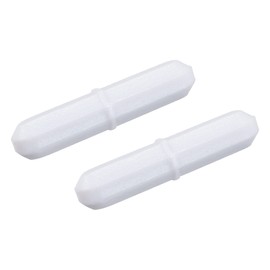 MECCANIXITY Magnetic Stirrer Mixer Stir Bar Rod 40mm(1.57") with Ring Shape PTFE Coating Magnet White for Laboratory Pack of 2