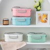 SDFNBRA Bento Lunch Box with Tableware, 1200ML Lunch Box-Double Layered