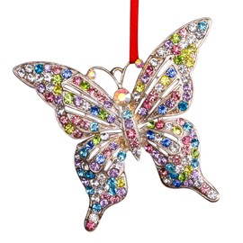 Whatsign Butterfly Ornaments for Christmas Tree Monarch Butterfly Christmas Ornament Colorful Butterfly Decorations Christmas Tree Ornaments Butterfly Ornaments Keepsake Gifts for Women Girls Sister