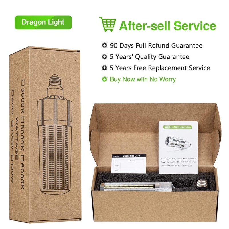 DragonLight 120W Commercial Grade Corn LED Light Bulb Fanless (400