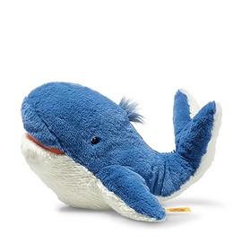 Steiff Tory Blue Whale, Premium Whale Stuffed Animal, Whale Toys, Stuffed Whale, Sealife Plush, Whale Stuffed Animal for Girls Boys and Kids, Soft Cuddly Friends (Blue, 11")