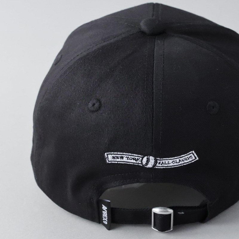 [アヴィレックス] ミリタリー VARSITY 3Dロゴ コットンツイル ローキャップ 刺繍 メンズ 帽子 MA-1