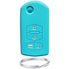 Funda de silicona para mando a distancia sin llave, de repuesto para Mazda 3, 5, 6, Mazda CX-7, color azul