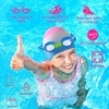 2 Pack Kids Swimming Goggles with Swim Cap, Anti Fog