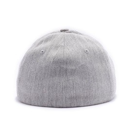 Custom Thin RED LINE - Thin Blue LINE Spartan Helmet Cap. Embroidered. 6477 Flex Baseball Hat (L/XL, Heather Grey)