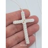 White Knotted Cord Cross Orthodox Prayer Rope Knot macrame Necklace