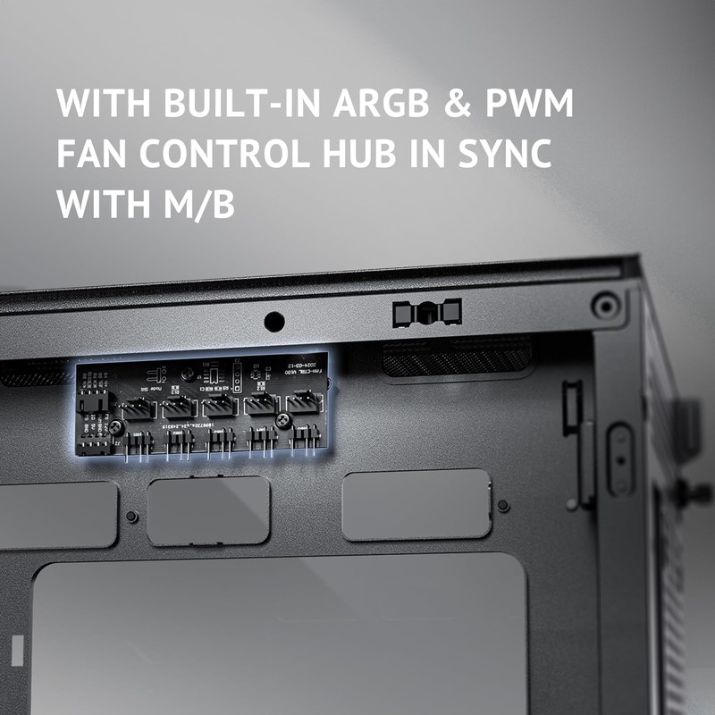Antec Flux Wood, 5 x PWM Fans Included, High-Airflow Front