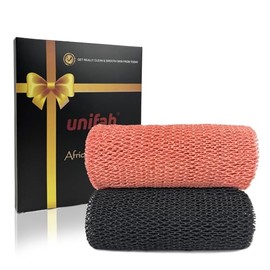 Esponja Red Africana Unifab Baño Exfoliante Real Paño Lavado Corporal Ducha Rosa Negro