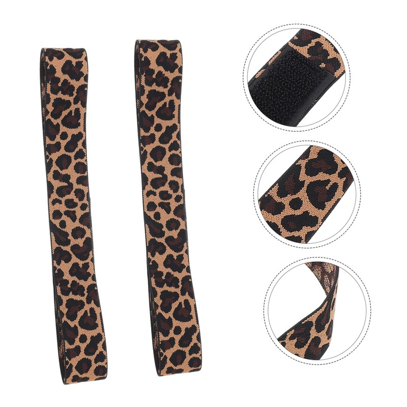 NOLITOY 2Pcs Adjustable Fixed Leopard Headbands for Wig Caps Elastic