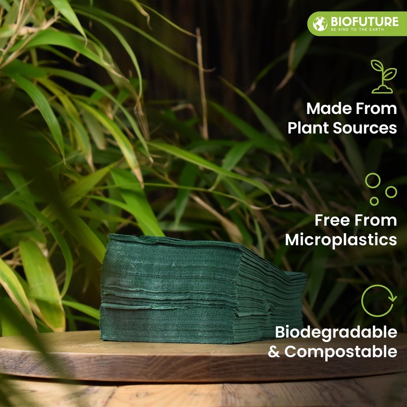 Biofuture Biodegradable Napkins | Premium 100% Eco-Friendly Disposable Cocktail Napkins