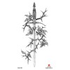 2 x Temporary Rose Thorn Tattoo Sword Tattoo Arrow Tattoo