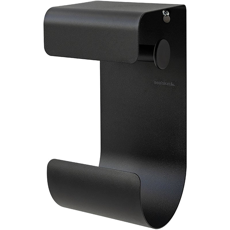 Sealskin Brix Toilet Roll Holder, Metal, Black, 11.6 x 25.5