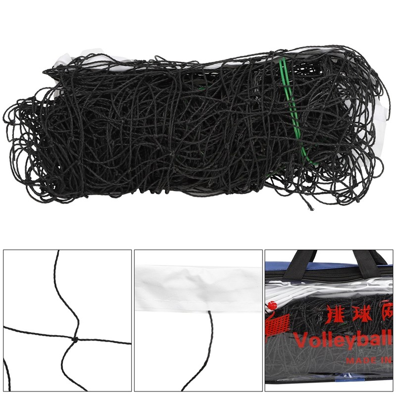Standard Beach Volleyball Net Professional Covered Edge Steel Wire Rope