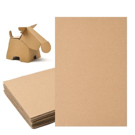 Cozlly Corrugated Cardboard for Crafts, Pack of 10 3mm Thick Cardboard, Cardboard Sheets, A4 (210 x 300 mm) Corrugated Cardboard for Shipping, Arts, Crafts and Packaging (Brown)