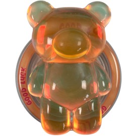 Clear Bear Magnetic Suction Magnet Folding Smartphone Grip Sockets Korean Smartphone Ring Stand Grip Tok Bunker Ring Smartphone Drop Prevention Mobile Ring Grip Bear Cute (Orange)