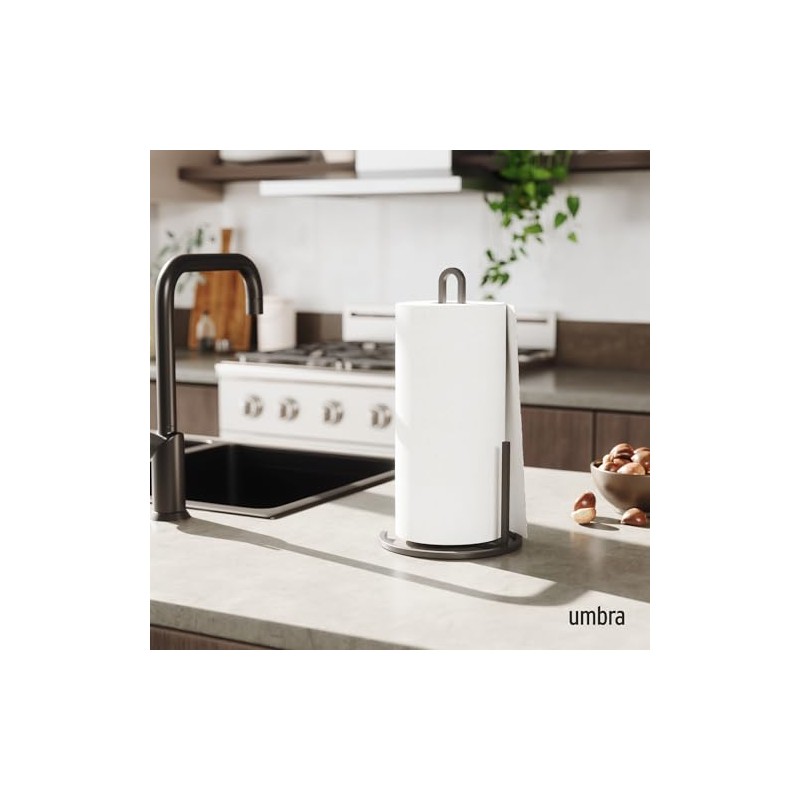 Umbra Squire Paper Towel Holder for Kitchen, Black
