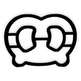 Pretzel with Holes Cookie Cutter with Easy to Push Design (4.5 inches)