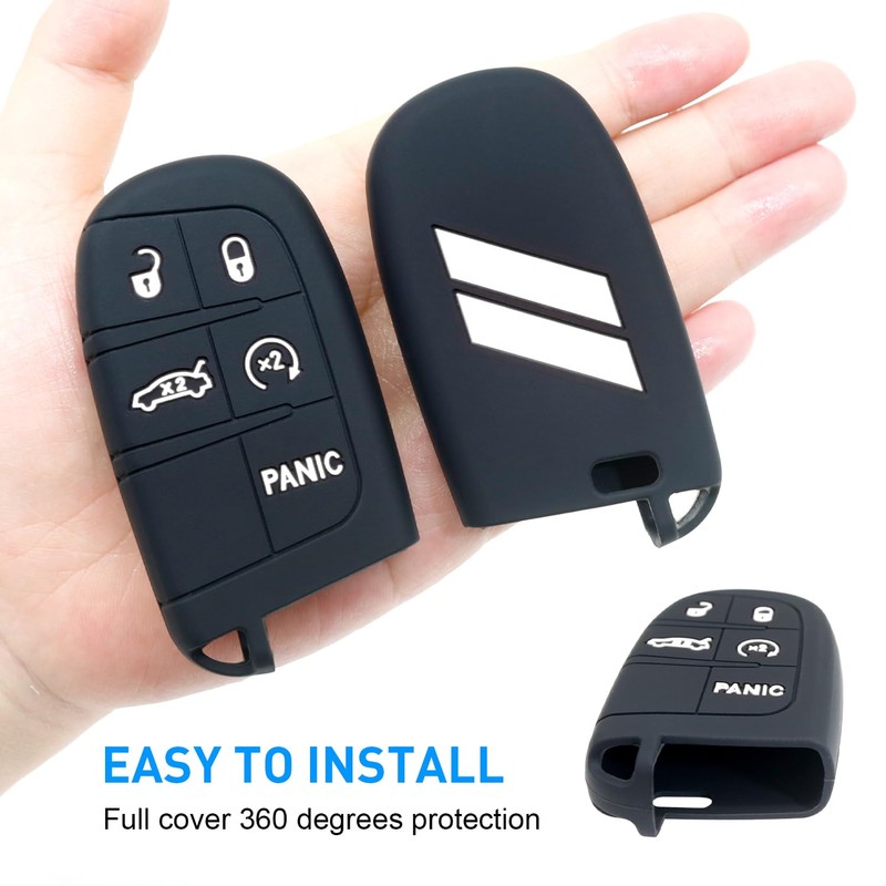 Key Fob Cover for Dodge Accessories 5 Button Key Fob