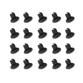 VPZMT .500 Grip 7/16" Aluminum Button Oval Head Turn Quarter Dzus Fasteners, 20 Pack (Black)