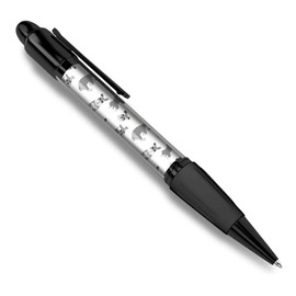 Destination Vinyl ltd 1 x Black Ballpoint Pen - Schnauzer Dog Pattern Puppy Fun #43493