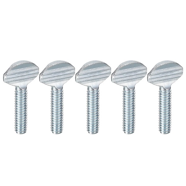 uxcell 1/4-20 x 1 Thumb Screws, 5pcs Carbon Steel Fully