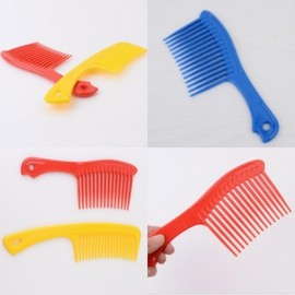 Professional Hair Styling Combs: Detangling, Cutting, and Blow-Drying Set Brush Comb Medium (Wide) 6ea