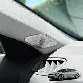 YOUTOOCAR 2PCS Stainless Steel Front Door A-Pillar Speaker Covers Trim Compatible with Kia K4 2025-2026 Accessories (Silver)