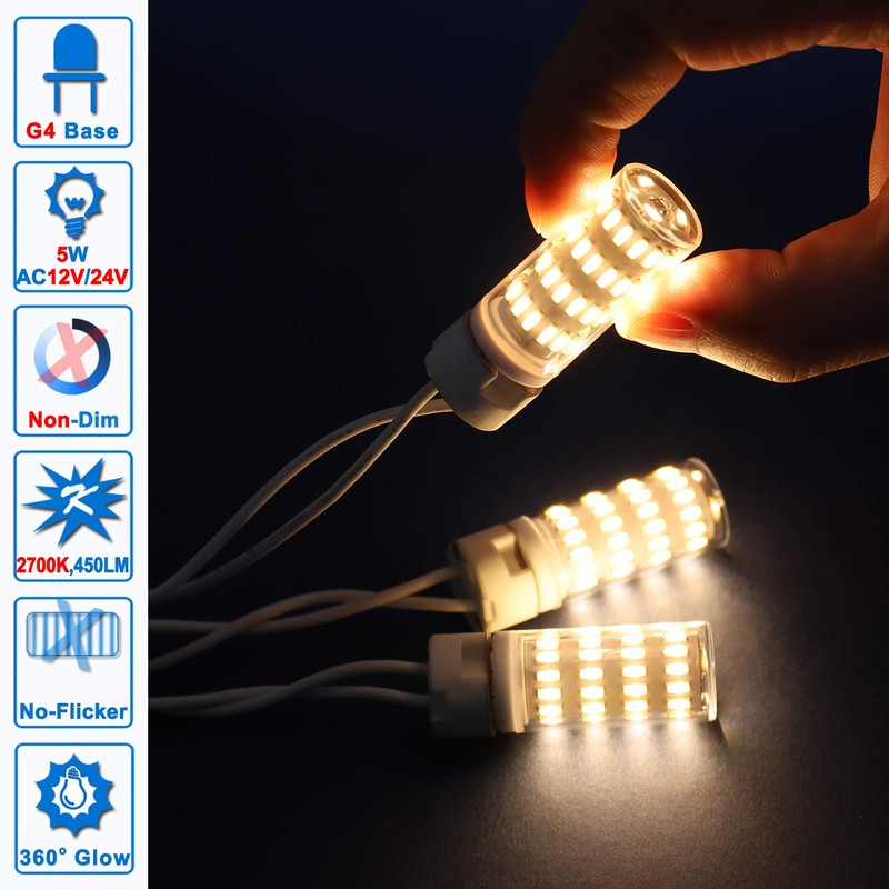 G4 T3 LED Landscape Bulbs 5W 12~24V, 40W 35W Halogen