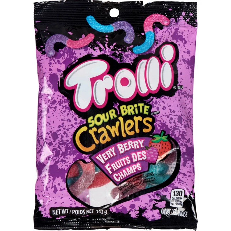 Ferrara Candy Company Trolli Sour Brite Crawlers, Very Berry Flavor,