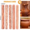 Kafei 5 Pieces Potter Tools Hand Rolls for Clay Stamp