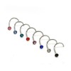 COLLBATH 10pcs Crystal Rhinestone Nose Rings Stainless Steel Studs Nose