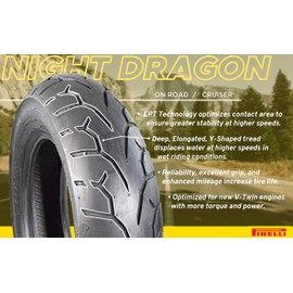 Pirelli Night Dragon Cruiser Motorcycle Tires Set (130/60B19 M/CTL Front)
