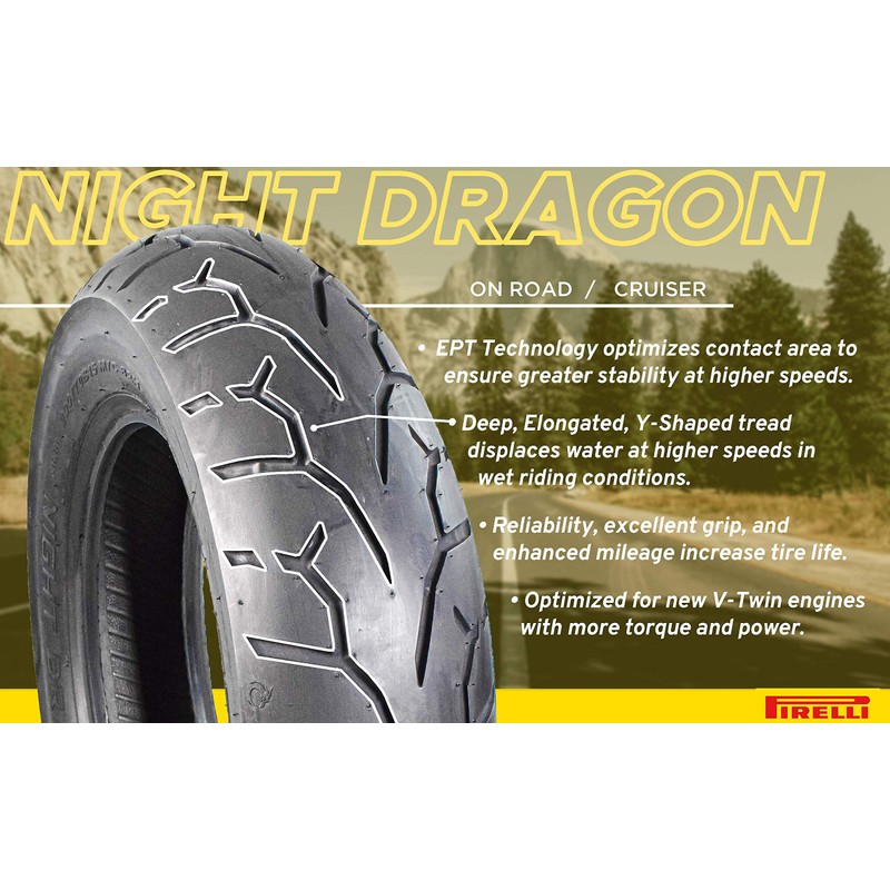 Pirelli Night Dragon Cruiser Motorcycle Tires Set (130/60B19 M/CTL Front)