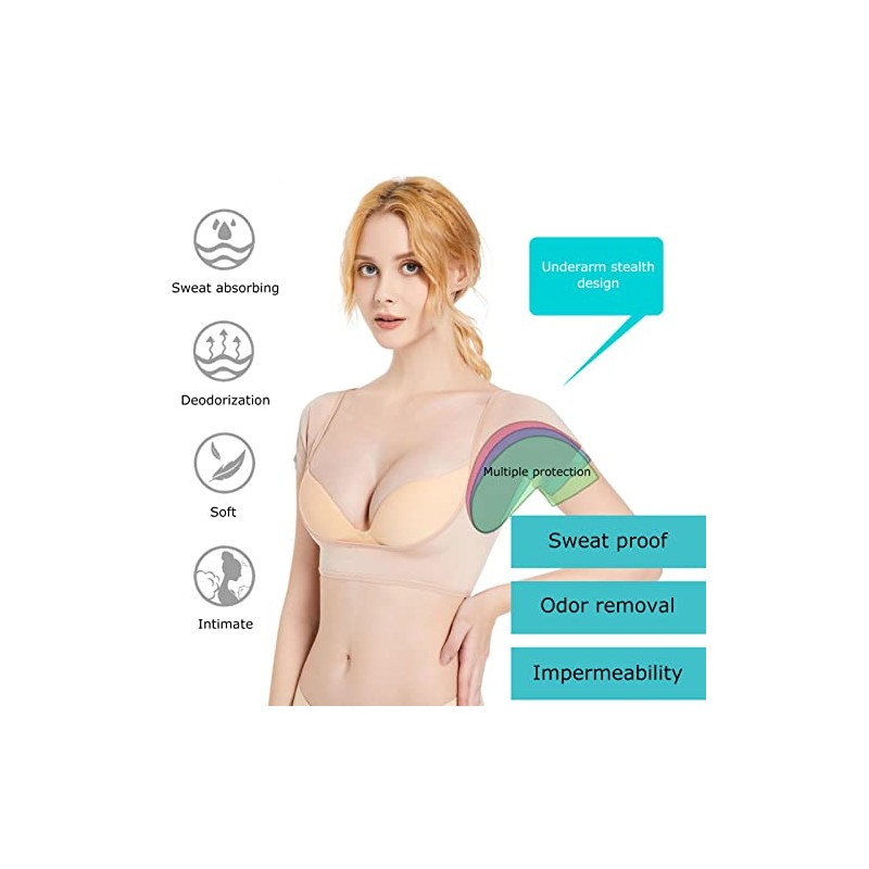Chaleco Antisudor Axilas Malla Transpirable Capas Color Piel Lavable Deportes