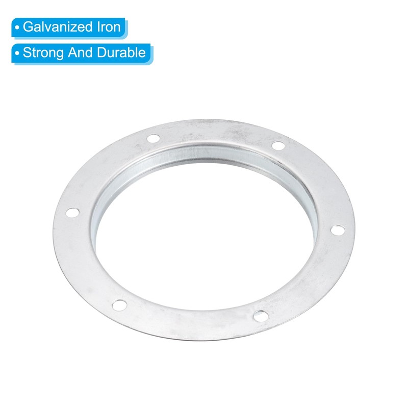 PATIKIL 6" Duct Connector Flange, Metal Straight Pipe Exhaust Flange