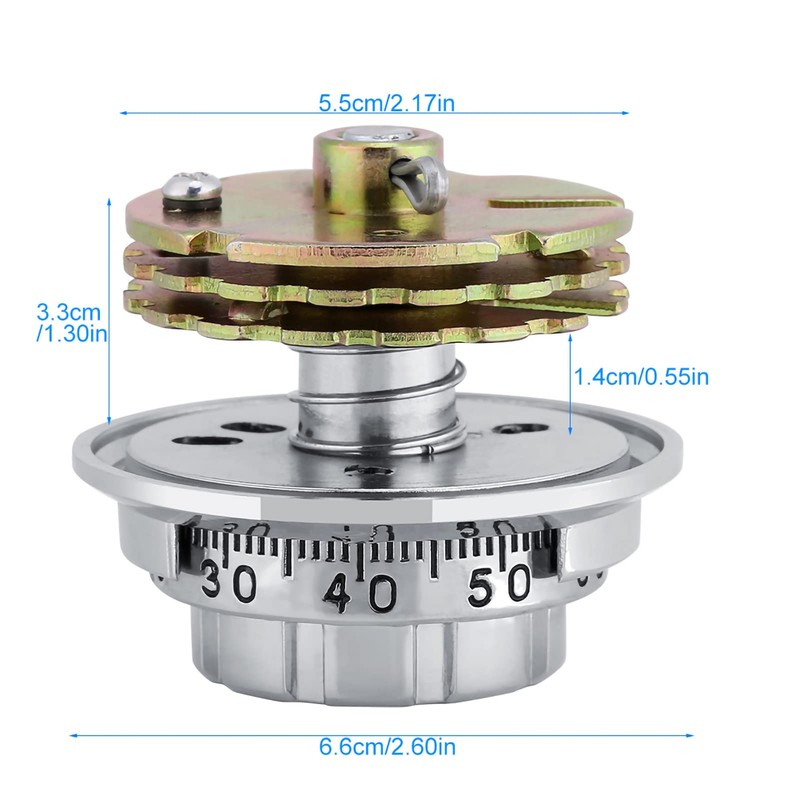 Cabinet Combination Lock with Disc Dial Mechanism - Premium Metal
