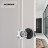 GOBEKOR Pack of 3 Privacy Locking Sets Crystal Interior Door