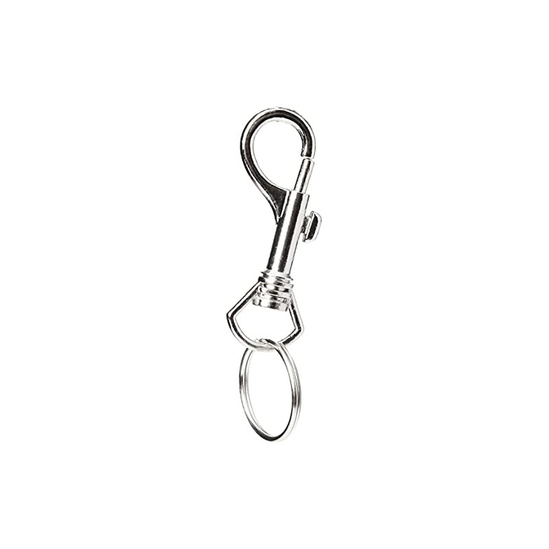 Merriway® BH01835 Metal Hipster Key Snap Hook & Ring -