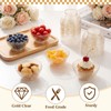 Newtay 100 Pack Gold Glitter Plastic Bowls 3oz Mini Disposable