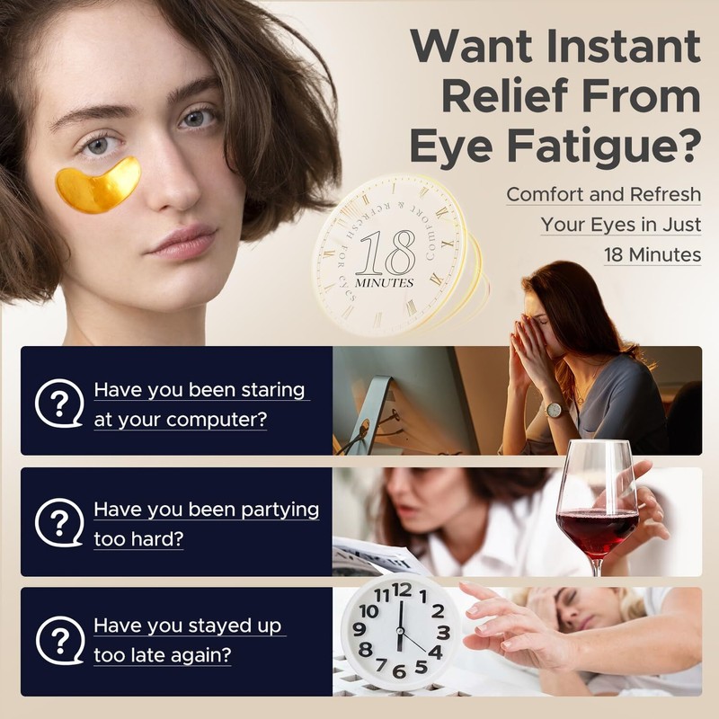 HOPEMATE Under Eye Patches for Puffy Eyes,Dark Circles,Wrinkl