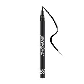 Beauty For Real Finish Line Liquid Eyeliner, Jet Black - 24-Hour Wear - Highly Pigmented, Transfer-Resistant, Waterproof Formula - Ultra-Precise Brush Tip - 0.05 oz