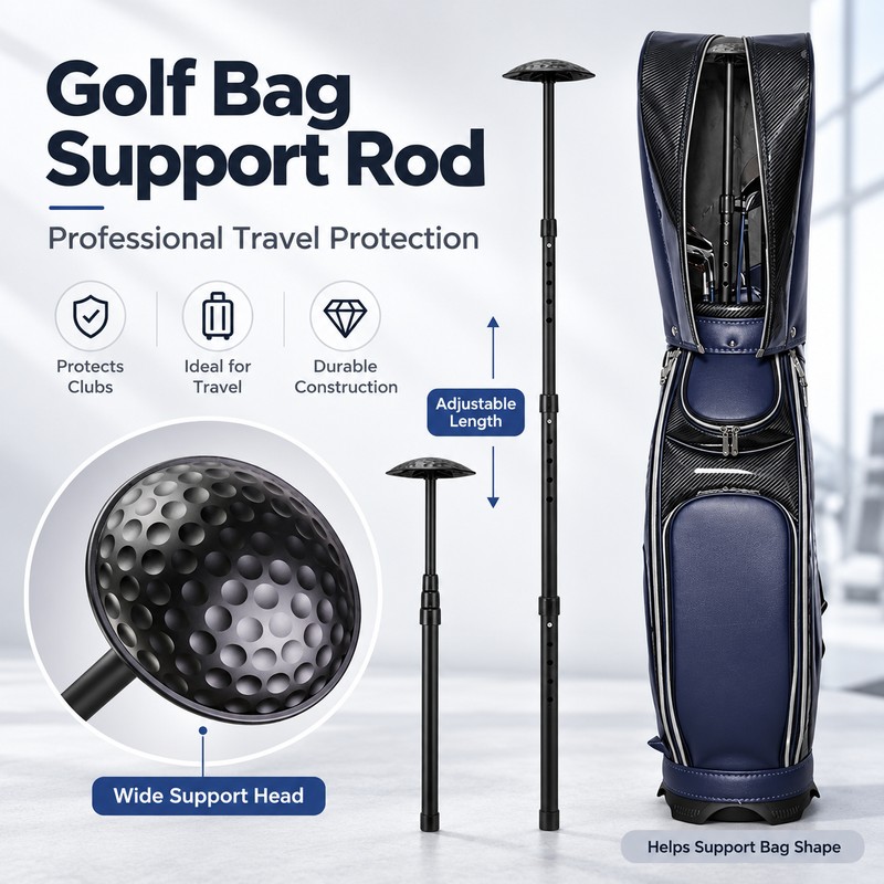 Golf Bag Support Rod for Travel and Storage – 4-Section