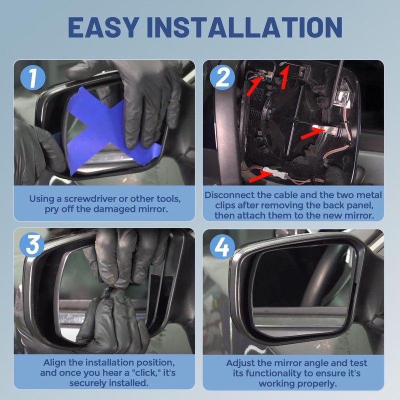 Driver Left Side Mirror Glass - Compatible with Honda Vehicles