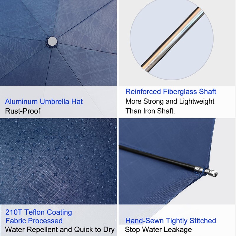 Satol 54 Inch Large Golf Umbrella, Windproof 10 Ribs Automatic