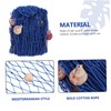 ORFOFE Indoor Beach Fishing Net Wall Ornament Decorative Thickened Style