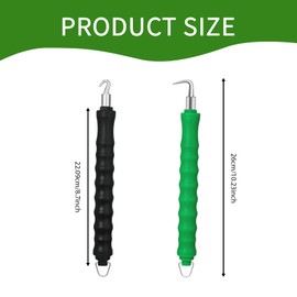 2 Pcs Amarrador De Alambre Para Varilla,Rebar Tie Tool, Automatic Pull Tie Wire Twister Ergonomic Rubber Handle,for Concrete Metal Wire Twisting Fencing, construction sites(Curved and Straight Hook)