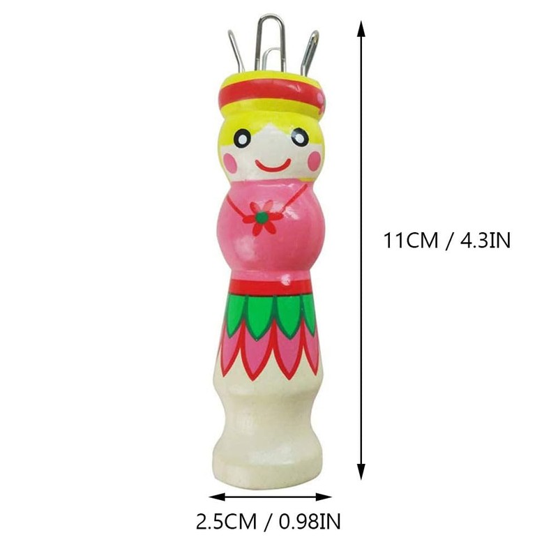 COHEALI Hand-Painted Pattern Wood Knitting Tool 2 Sets Russian Knitting