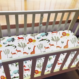 Baby Floral Nappy Changing Mat Cradle Mattress Changing Mat Infant Stretchy Fabric Changing Table Cover Changing Mat Baby Nursery Nappy Changing Mat 32 x 16 Inches (Dinosaur Forest)