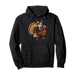 Cute French Bulldog And Turkey Thanksgiving Autumn Men Women Pullover Hoodie